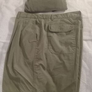 Puritan Men's Khaki Cargo  pleaded ShortPants ,With bruno short sleeve shirt